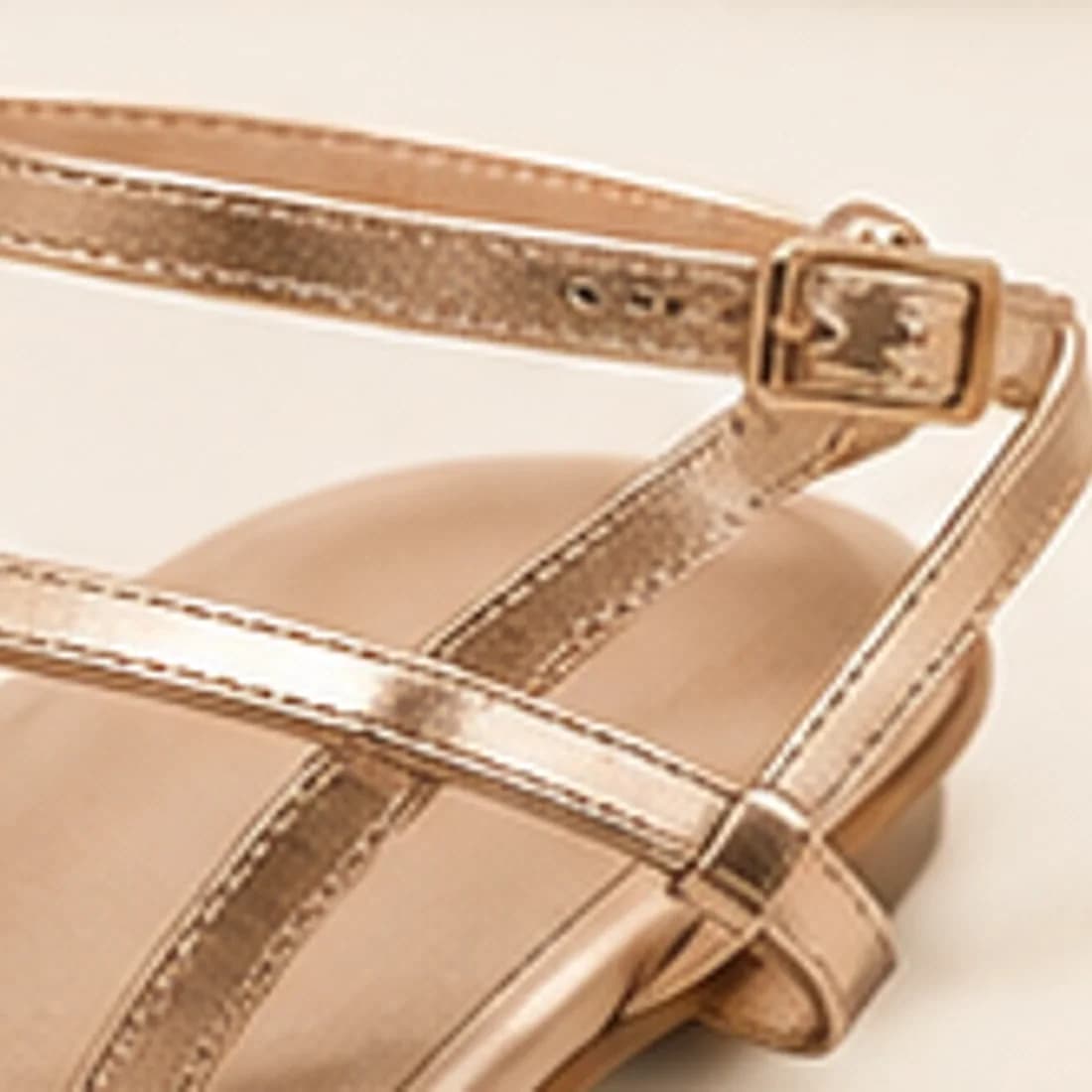 Riviera Strappy Flat Sandal — close detail