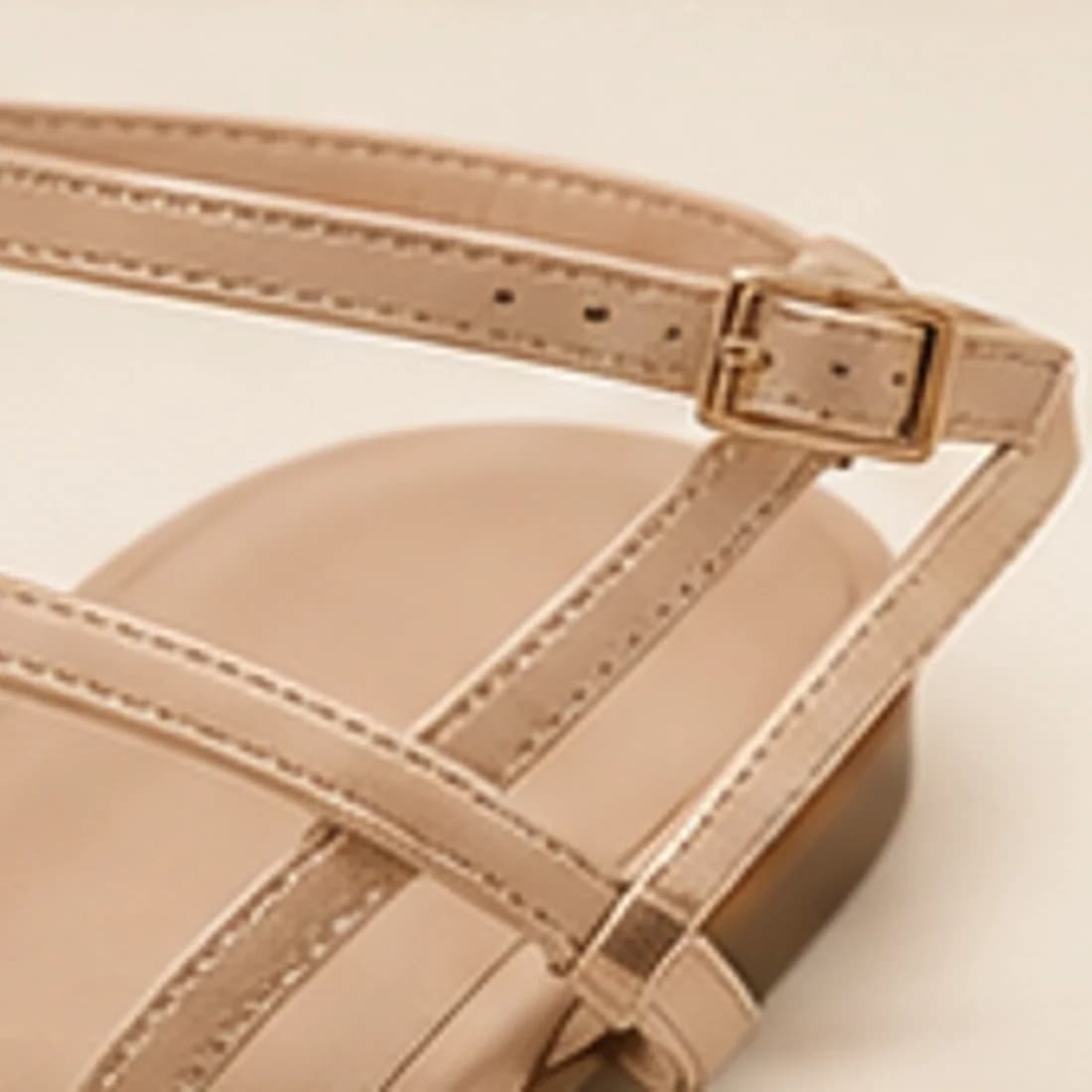 Riviera Strappy Flat Sandal — close detail
