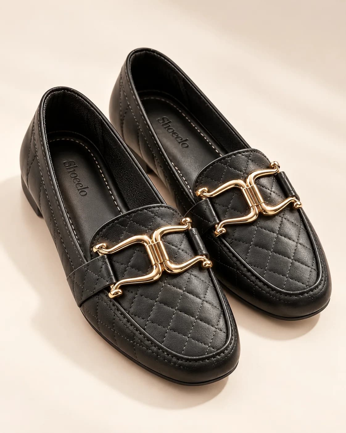 Sable Quilted Horsebit Loafer in Noir