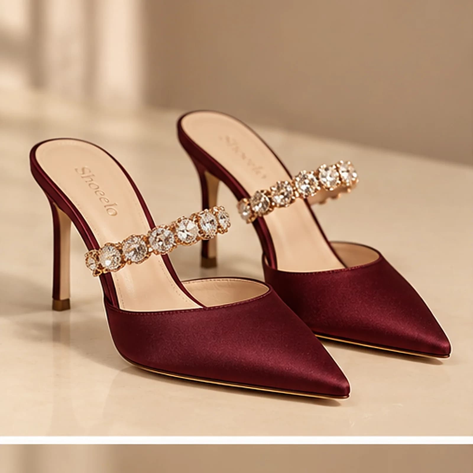 Soirée Satin Mule in Bordeaux