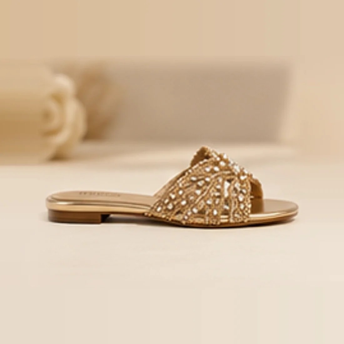 Mehr Embellished Chappal, from the side