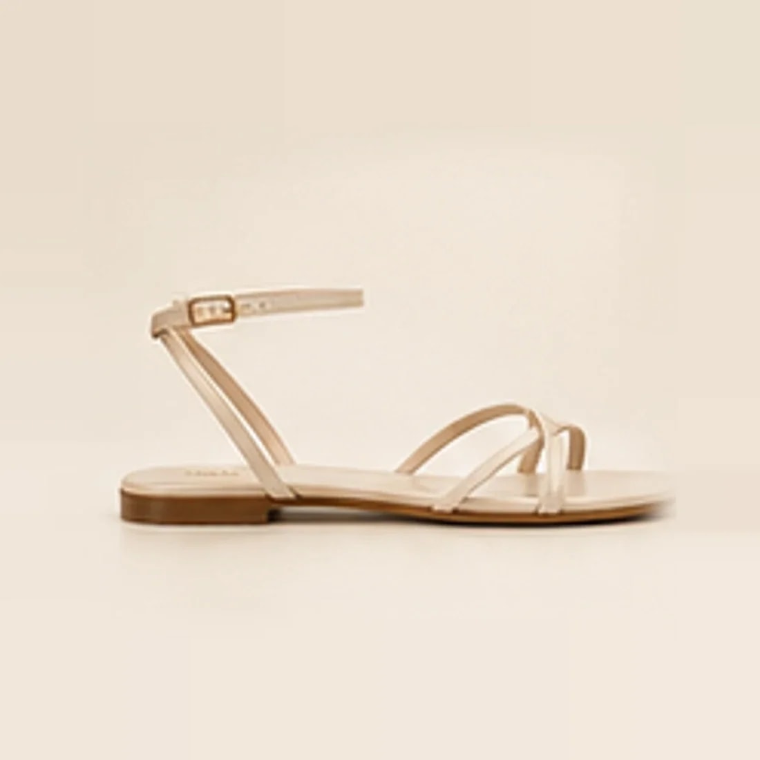 Riviera Strappy Flat Sandal, from the side