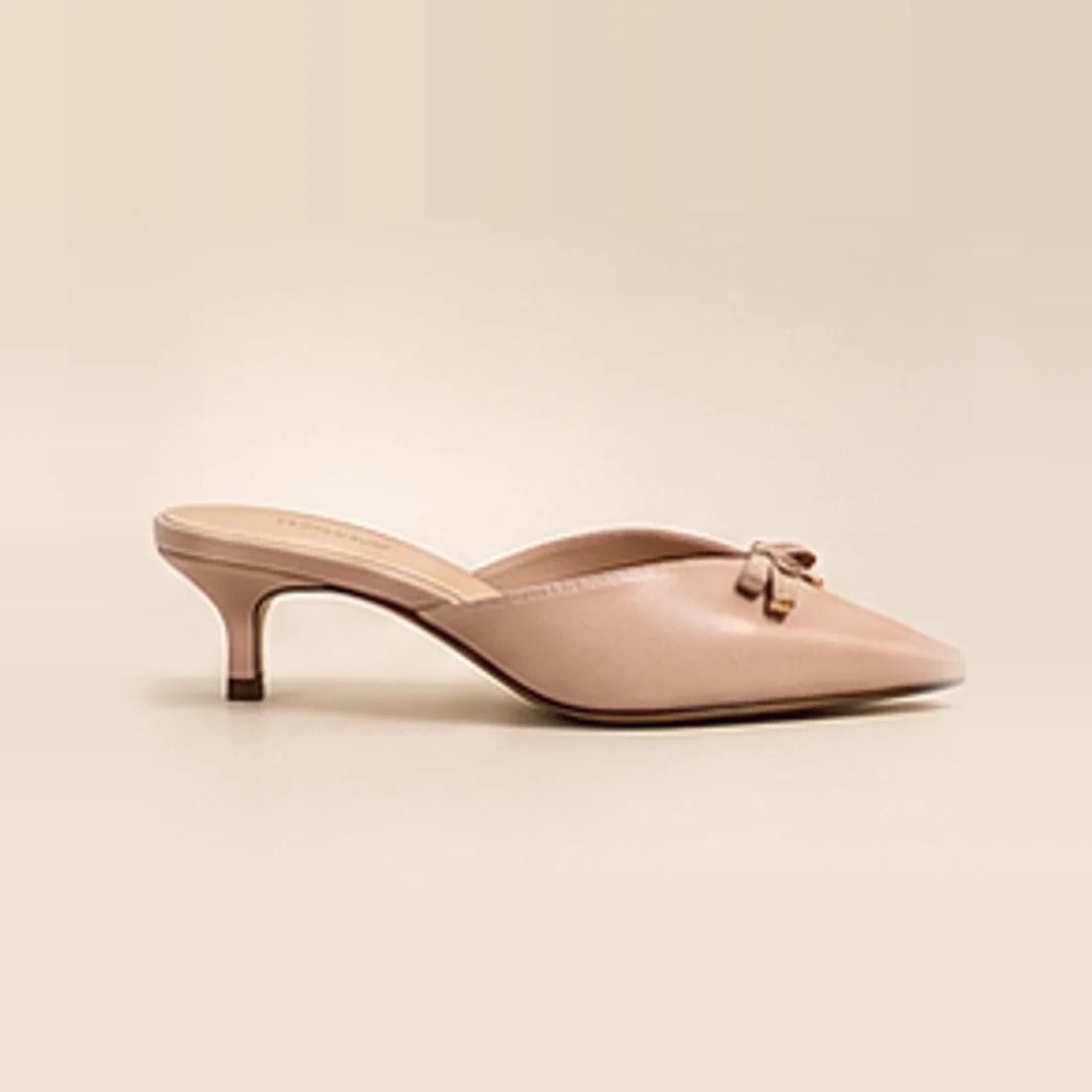 Celina Kitten Heel Mule, from the side