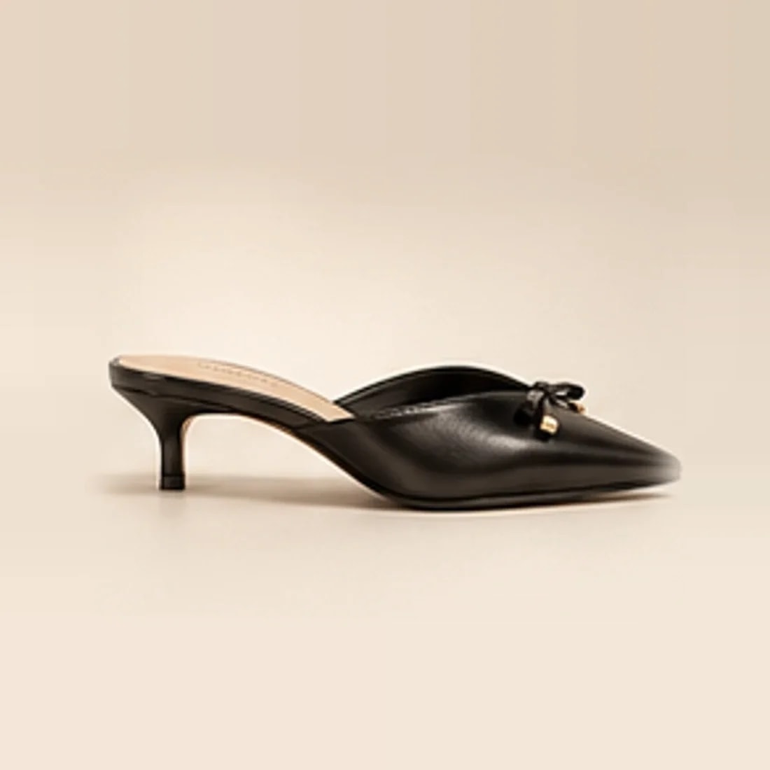 Celina Kitten Heel Mule, from the side