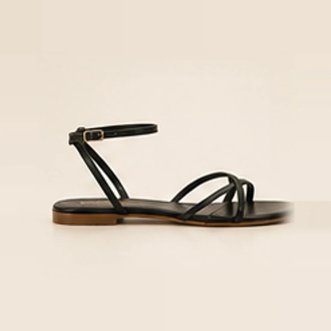 Riviera Strappy Flat Sandal, from the side