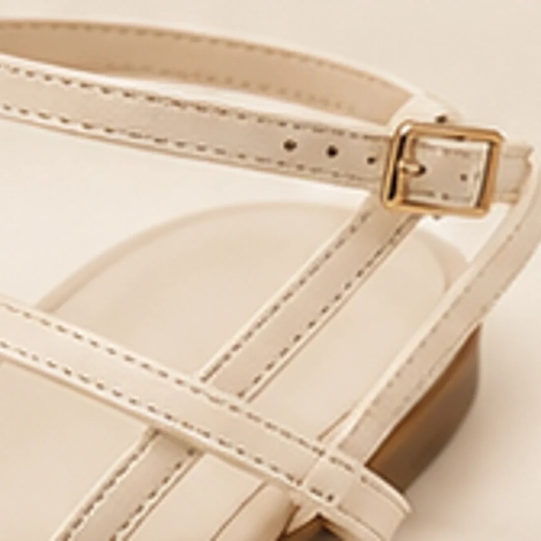 Riviera Strappy Flat Sandal — close detail