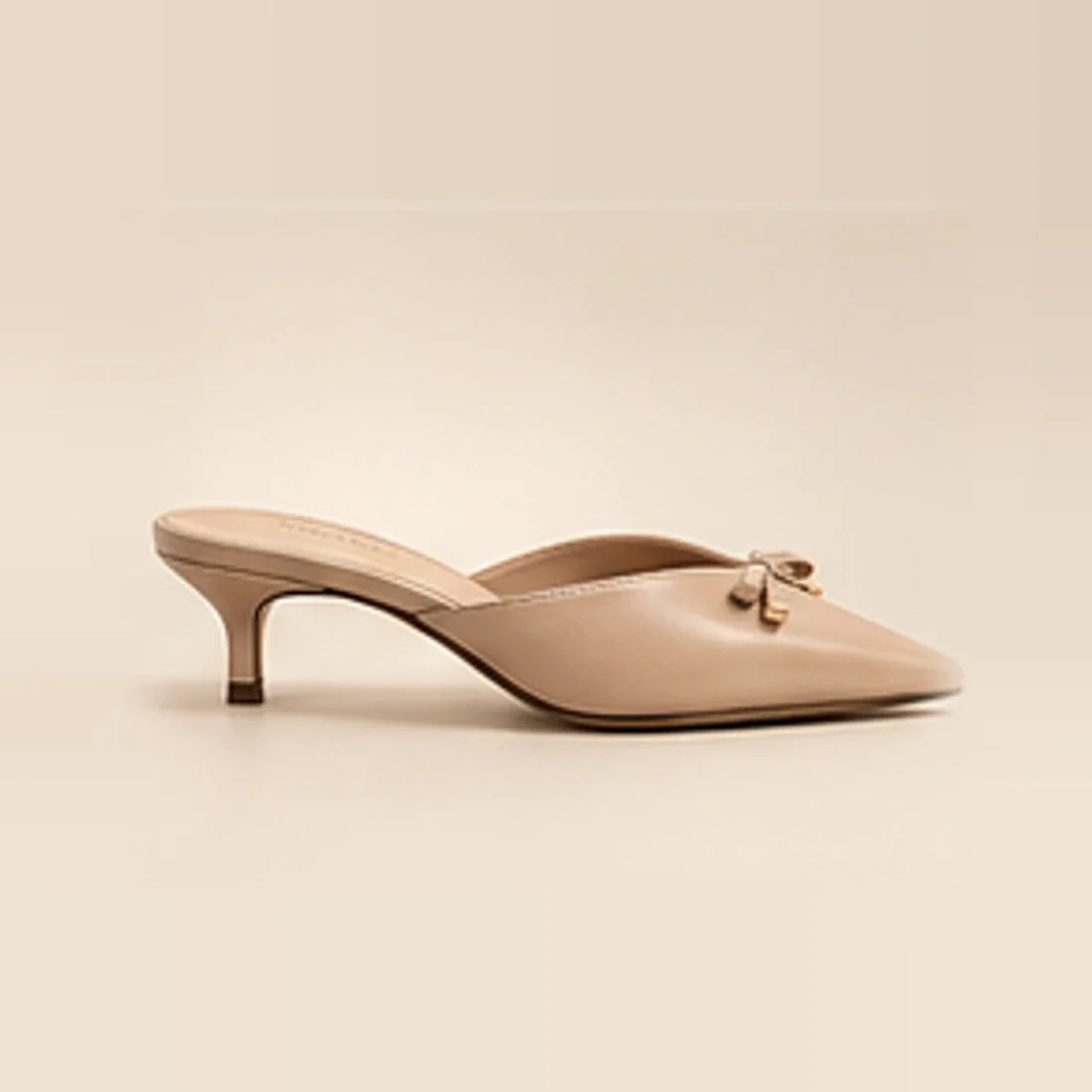 Celina Kitten Heel Mule, from the side