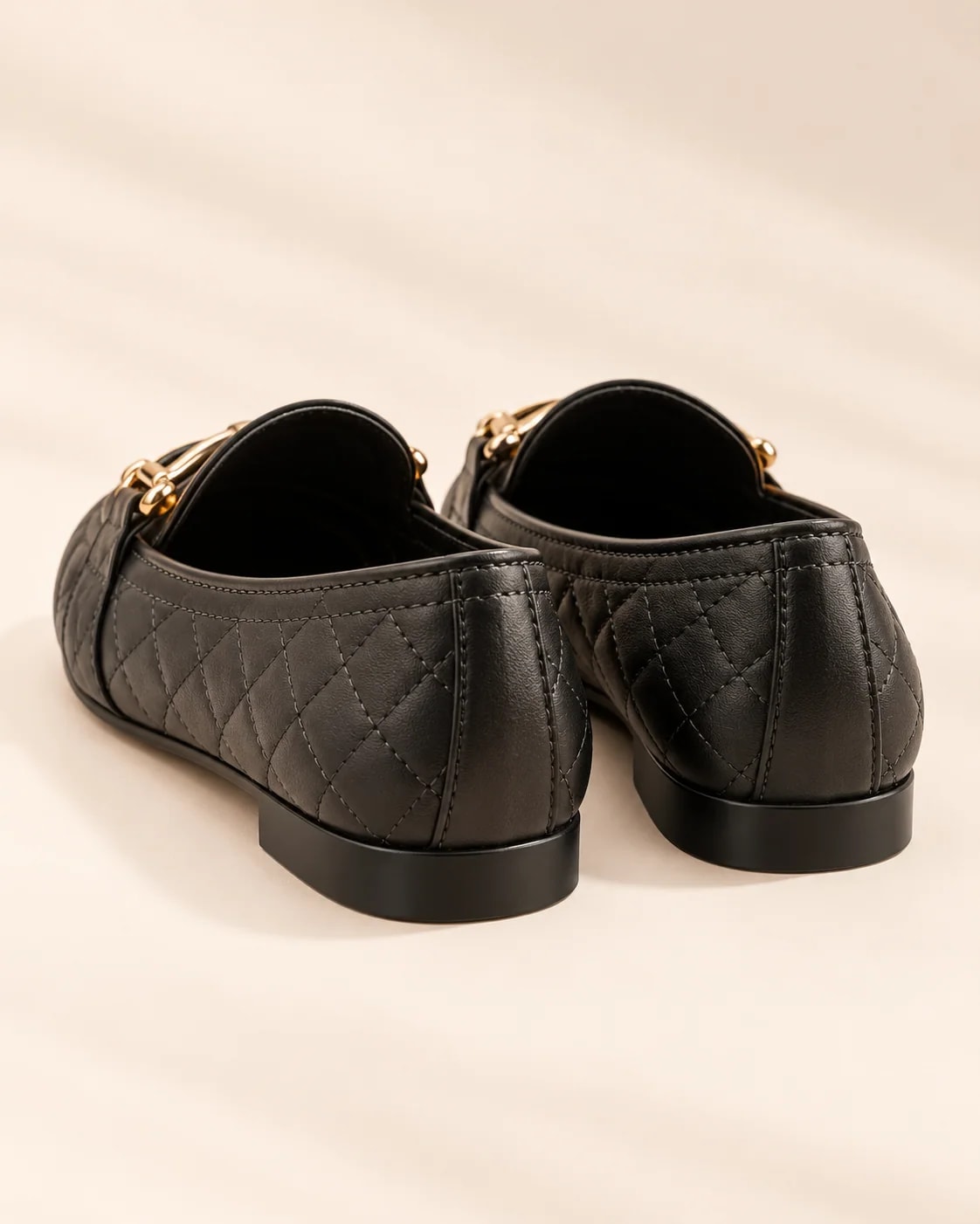 Sable Quilted Horsebit Loafer in Noir